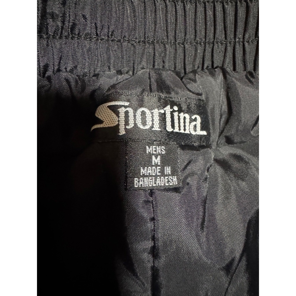 Vintage Sportina Snow Pants Mens M Black Insulated Ski Snowboarding Nylon k